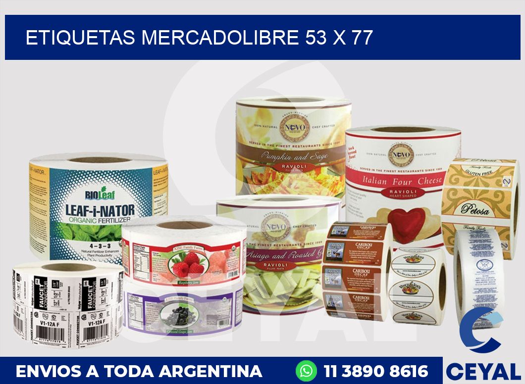 etiquetas mercadolibre 53 x 77