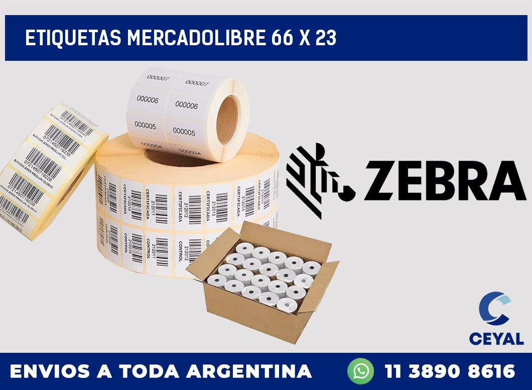 etiquetas mercadolibre 66 x 23