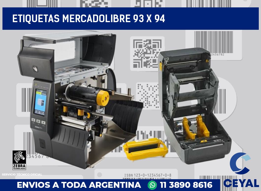 etiquetas mercadolibre 93 x 94