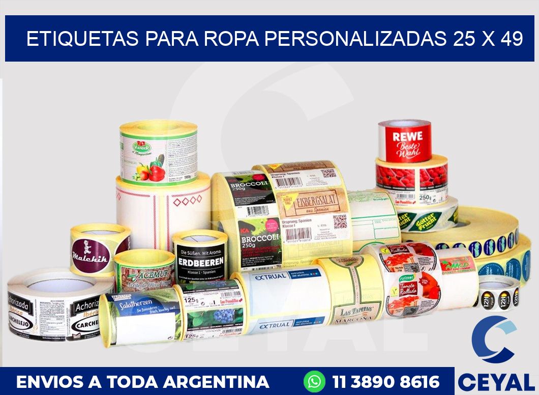 etiquetas para ropa personalizadas 25 x 49