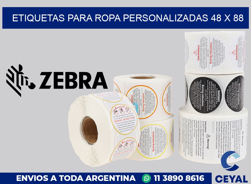 etiquetas para ropa personalizadas 48 x 88