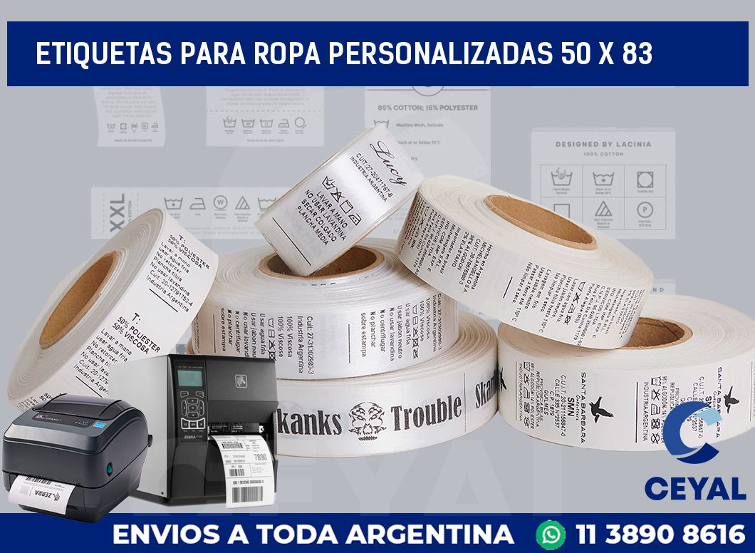 etiquetas para ropa personalizadas 50 x 83