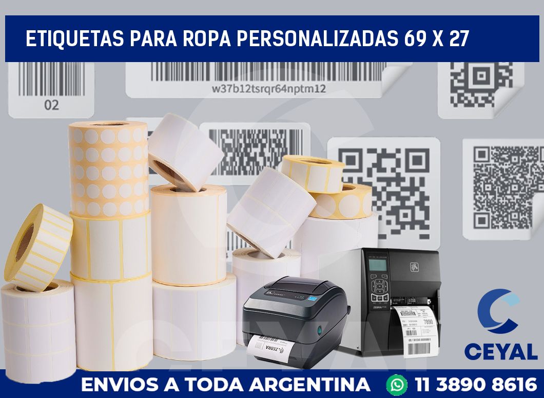 etiquetas para ropa personalizadas 69 x 27