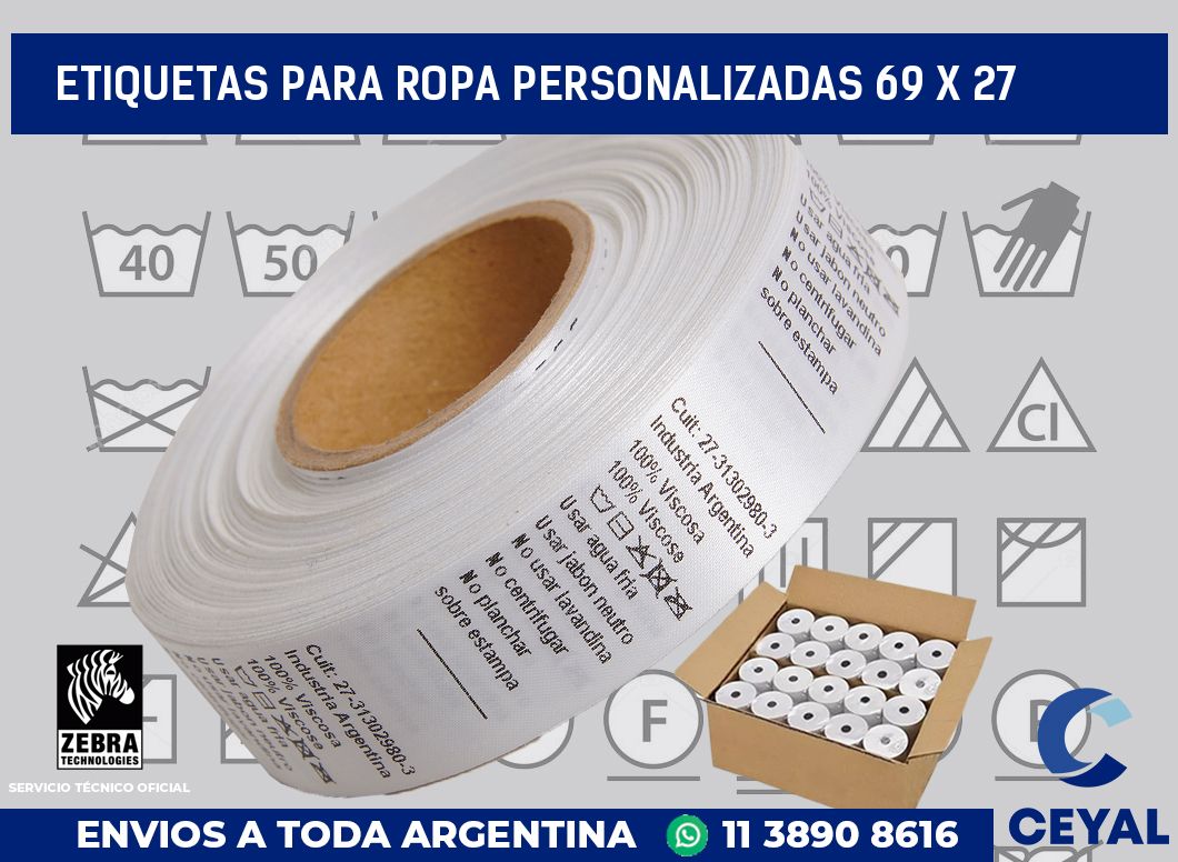 etiquetas para ropa personalizadas 69 x 27