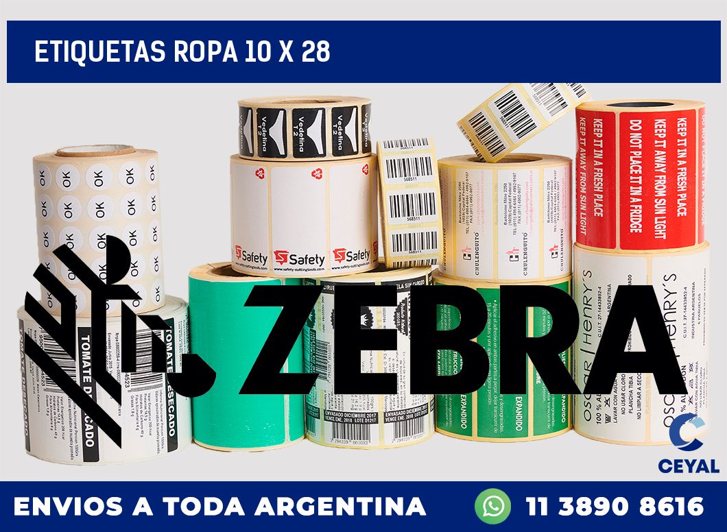 etiquetas ropa 10 x 28