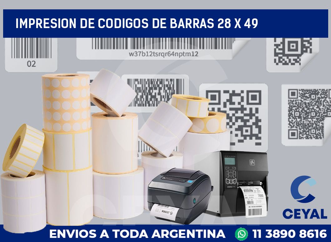 impresion de codigos de barras 28 x 49