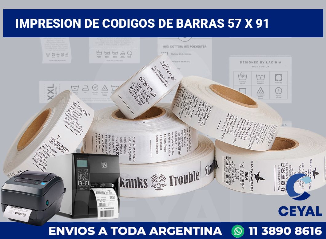 impresion de codigos de barras 57 x 91