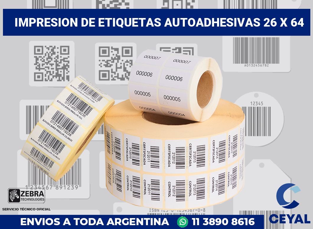 impresion de etiquetas autoadhesivas 26 x 64