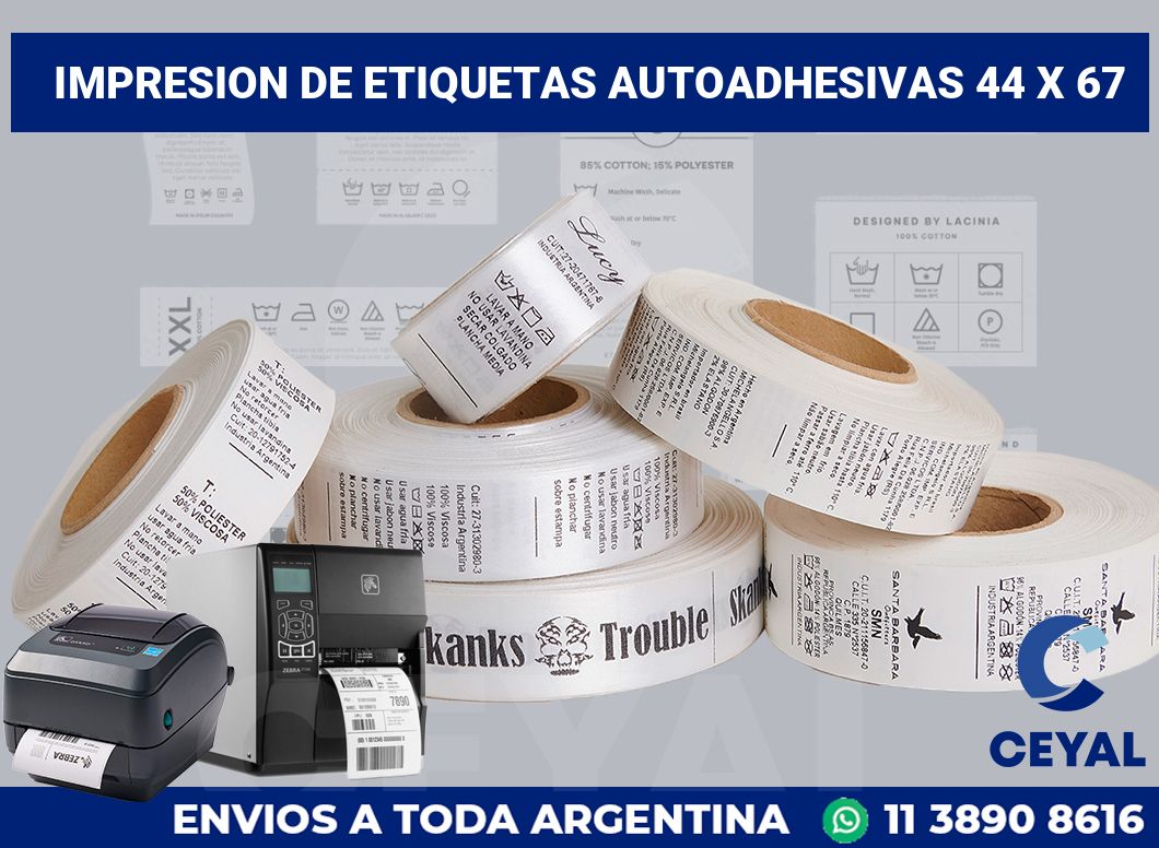 impresion de etiquetas autoadhesivas 44 x 67