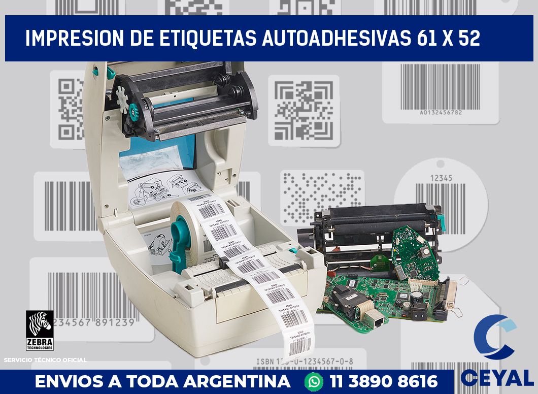 impresion de etiquetas autoadhesivas 61 x 52