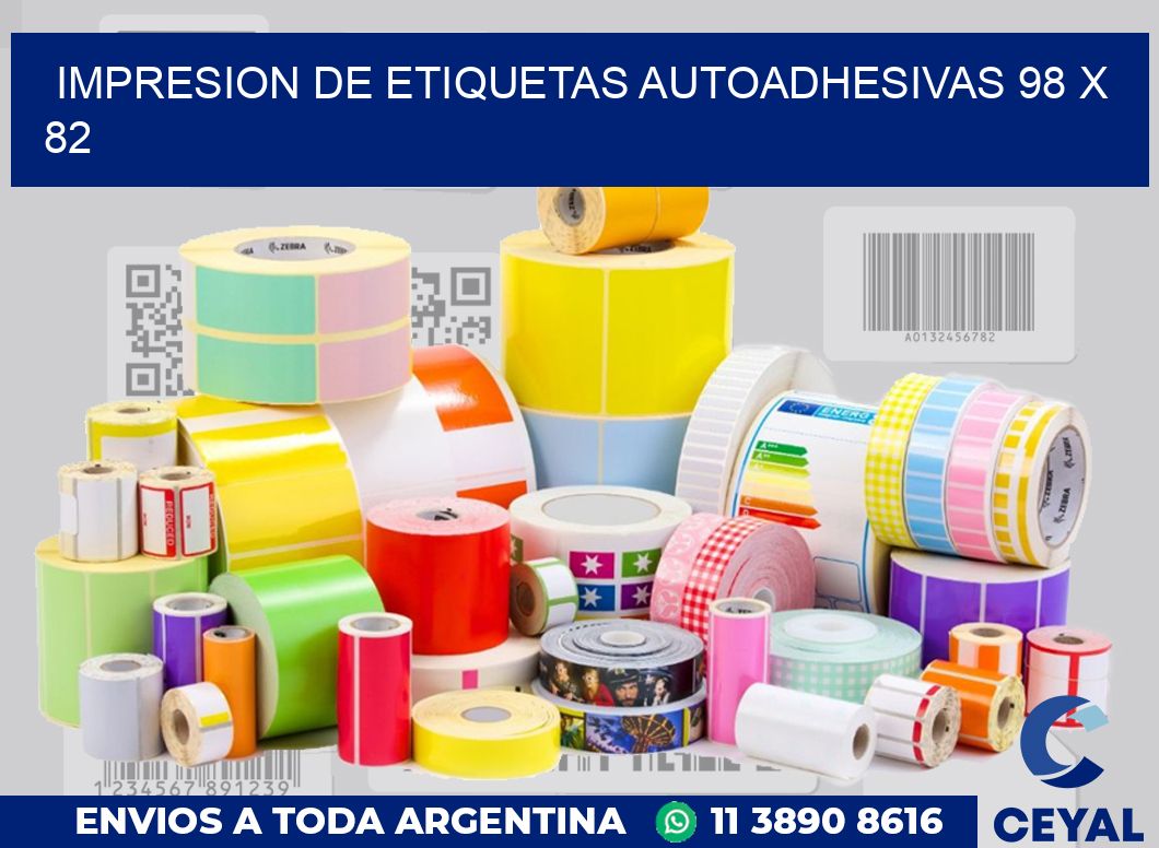impresion de etiquetas autoadhesivas 98 x 82
