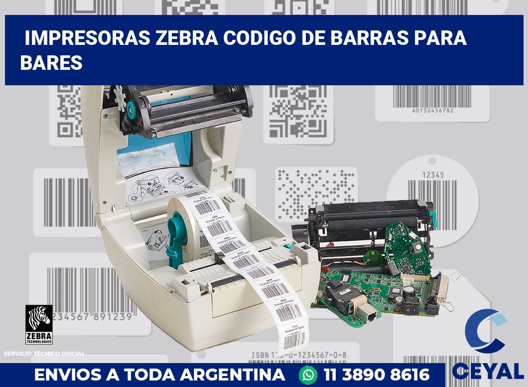 impresoras zebra codigo de barras para Bares