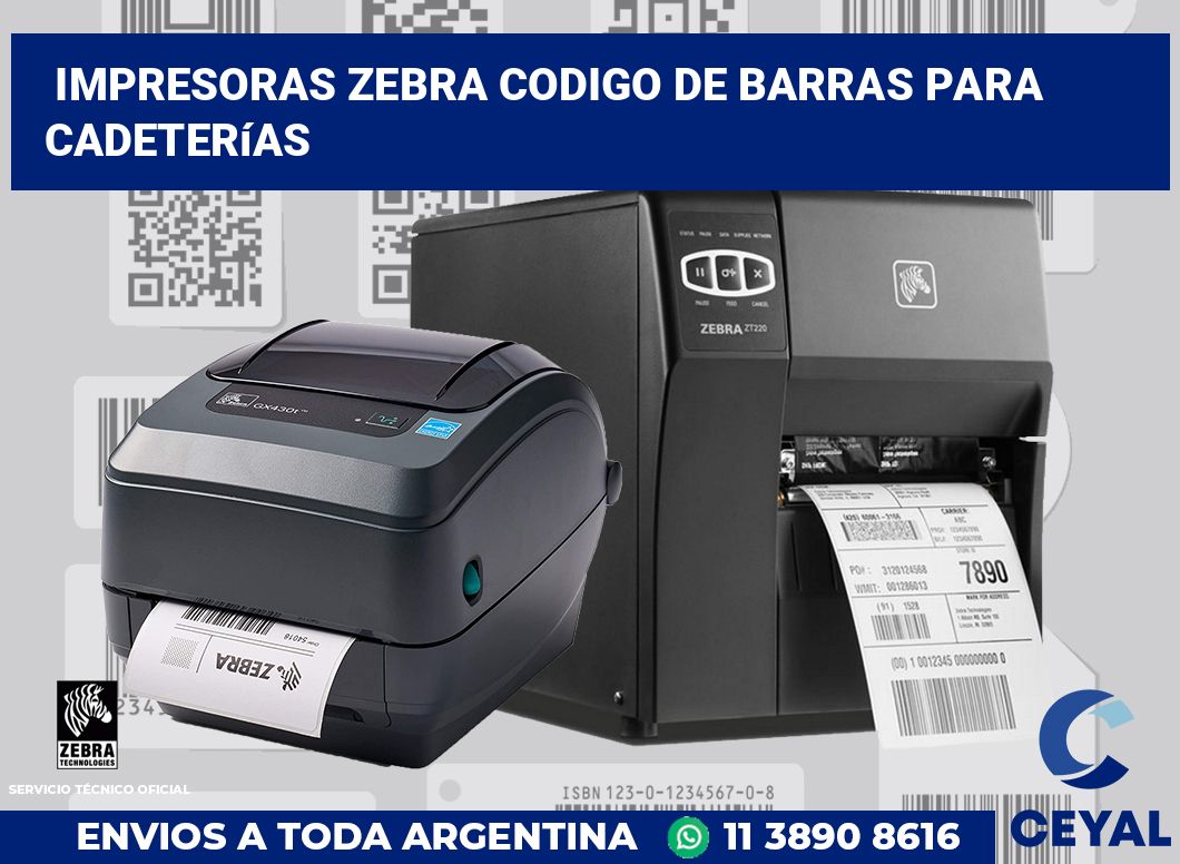 impresoras zebra codigo de barras para Cadeterías