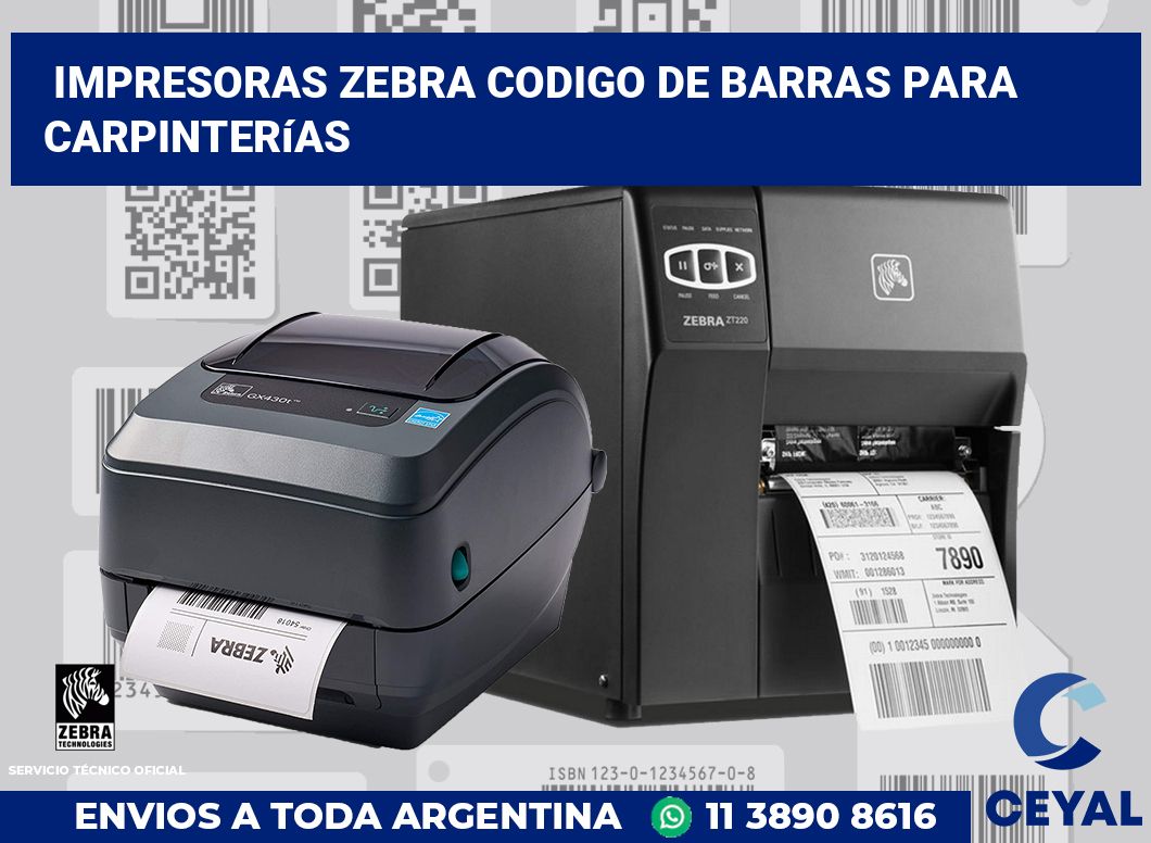 impresoras zebra codigo de barras para Carpinterías