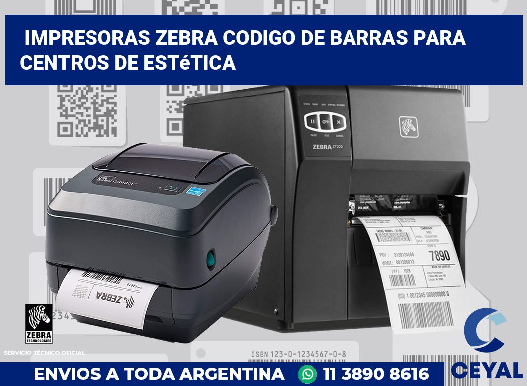 impresoras zebra codigo de barras para Centros de estética