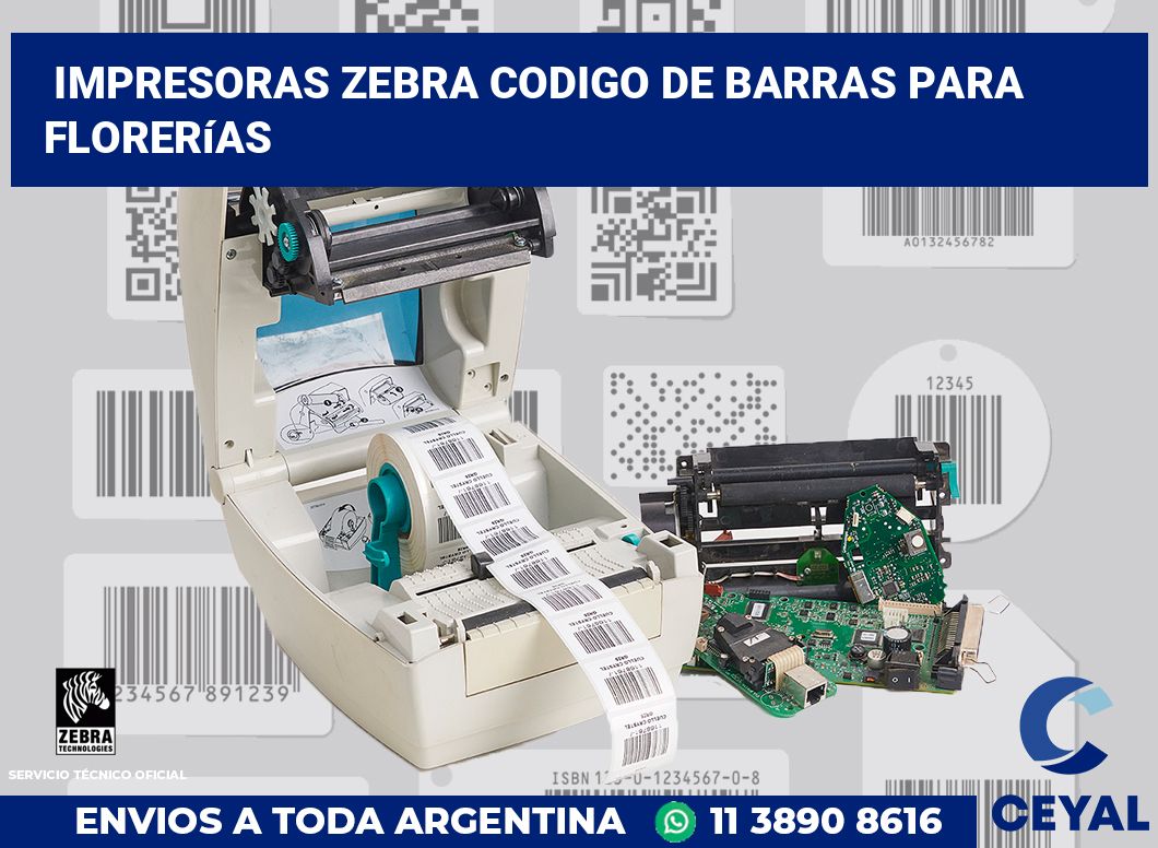 impresoras zebra codigo de barras para Florerías