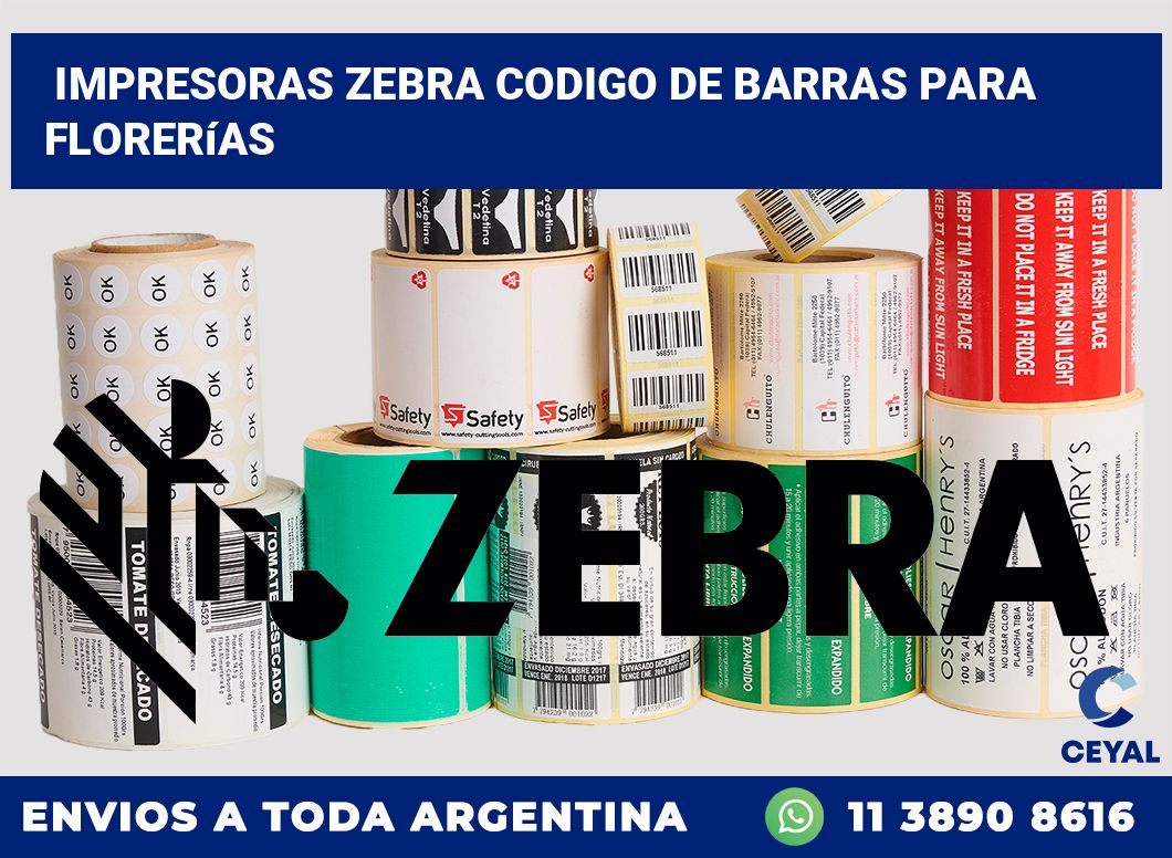 impresoras zebra codigo de barras para Florerías