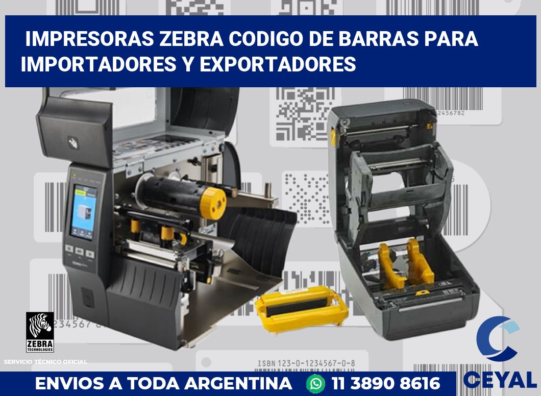 impresoras zebra codigo de barras para Importadores y exportadores