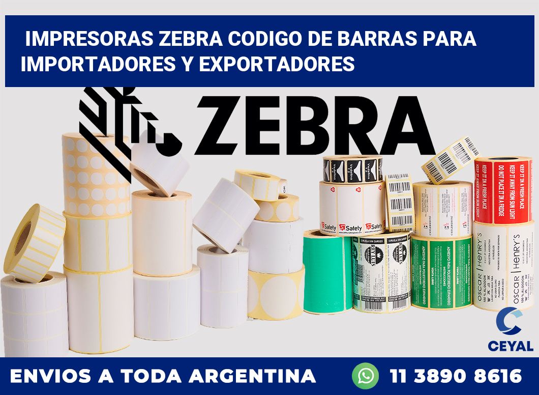 impresoras zebra codigo de barras para Importadores y exportadores