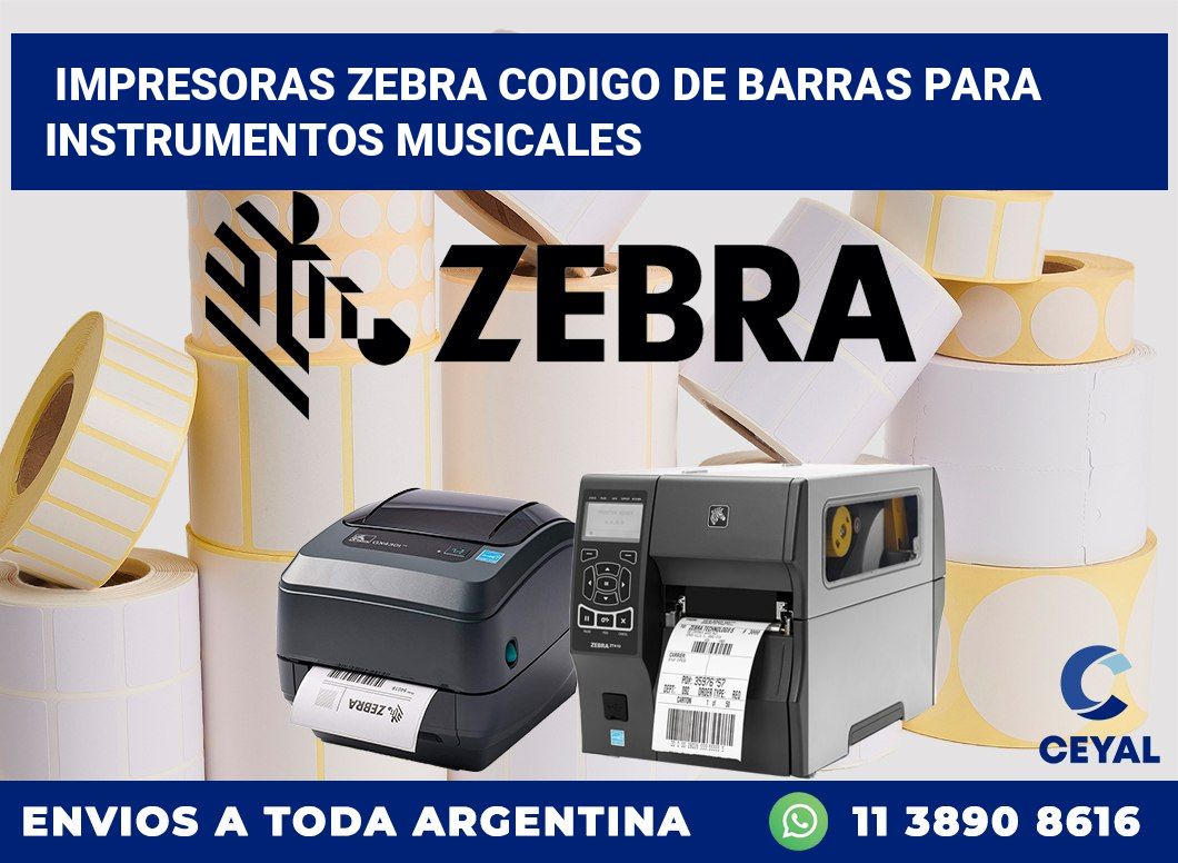 impresoras zebra codigo de barras para Instrumentos musicales