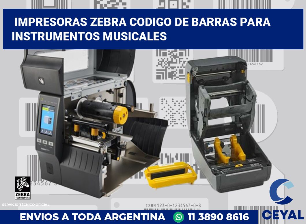 impresoras zebra codigo de barras para Instrumentos musicales