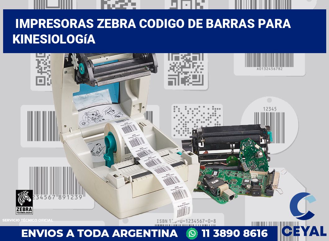 impresoras zebra codigo de barras para Kinesiología