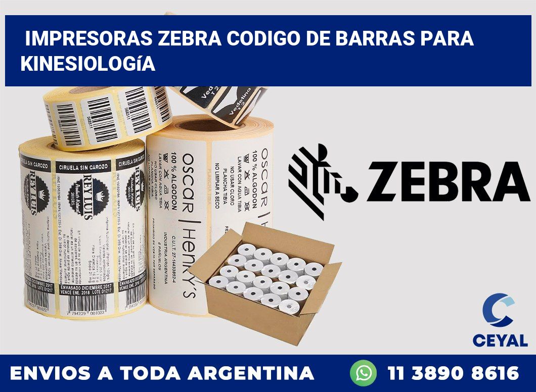 impresoras zebra codigo de barras para Kinesiología