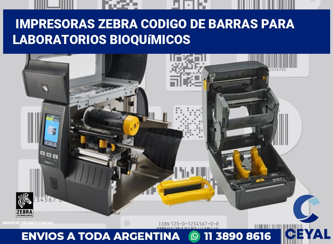 impresoras zebra codigo de barras para Laboratorios bioquímicos