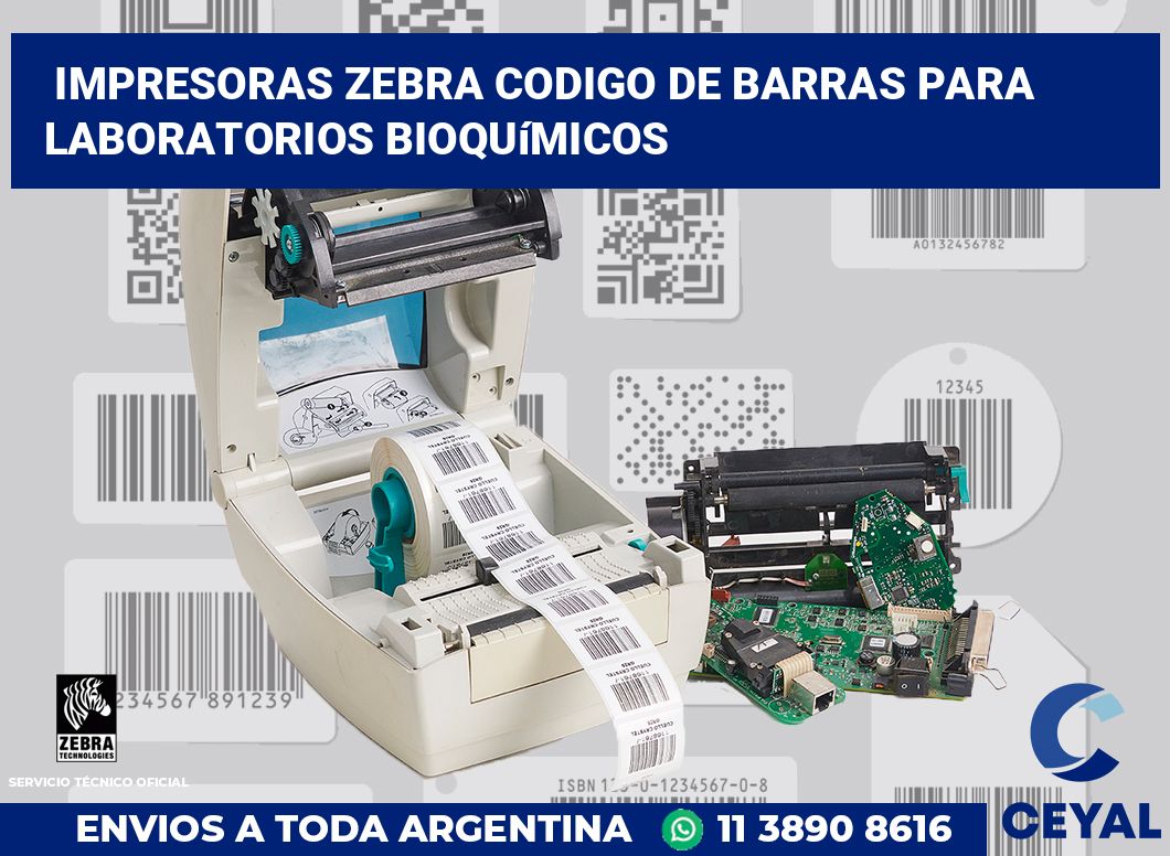 impresoras zebra codigo de barras para Laboratorios bioquímicos