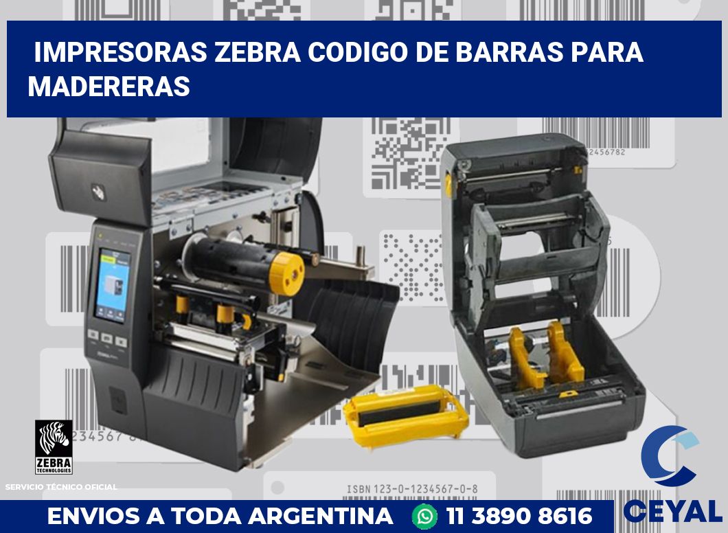 impresoras zebra codigo de barras para Madereras
