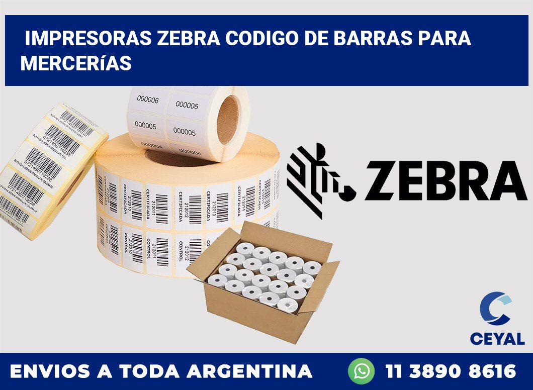 impresoras zebra codigo de barras para Mercerías