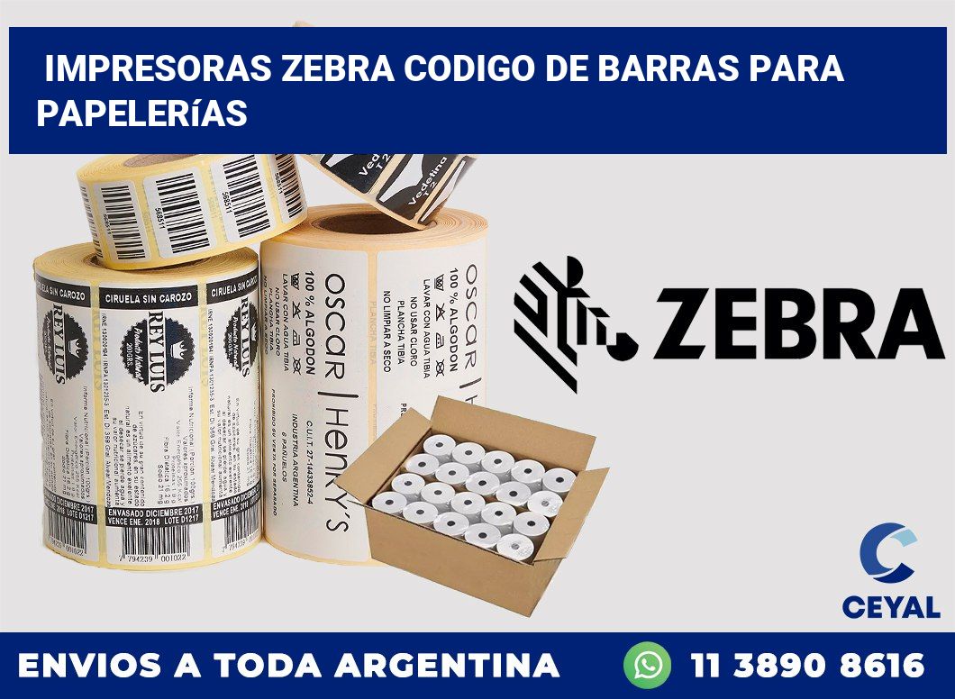 impresoras zebra codigo de barras para Papelerías