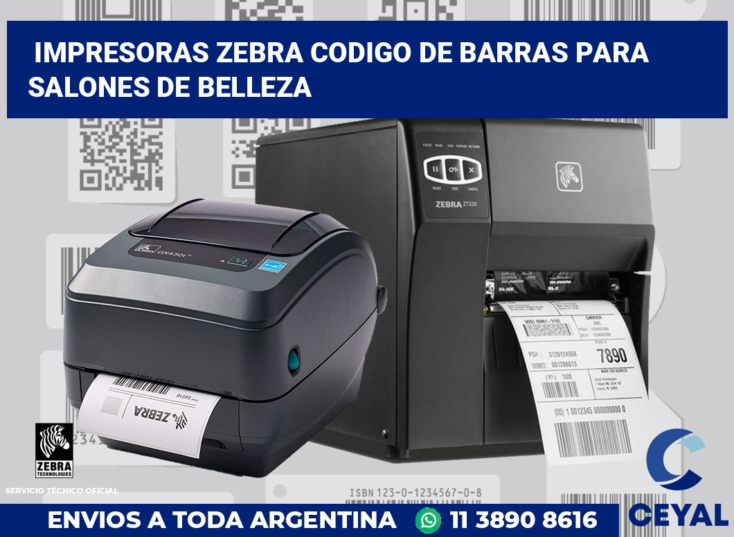 impresoras zebra codigo de barras para Salones de belleza