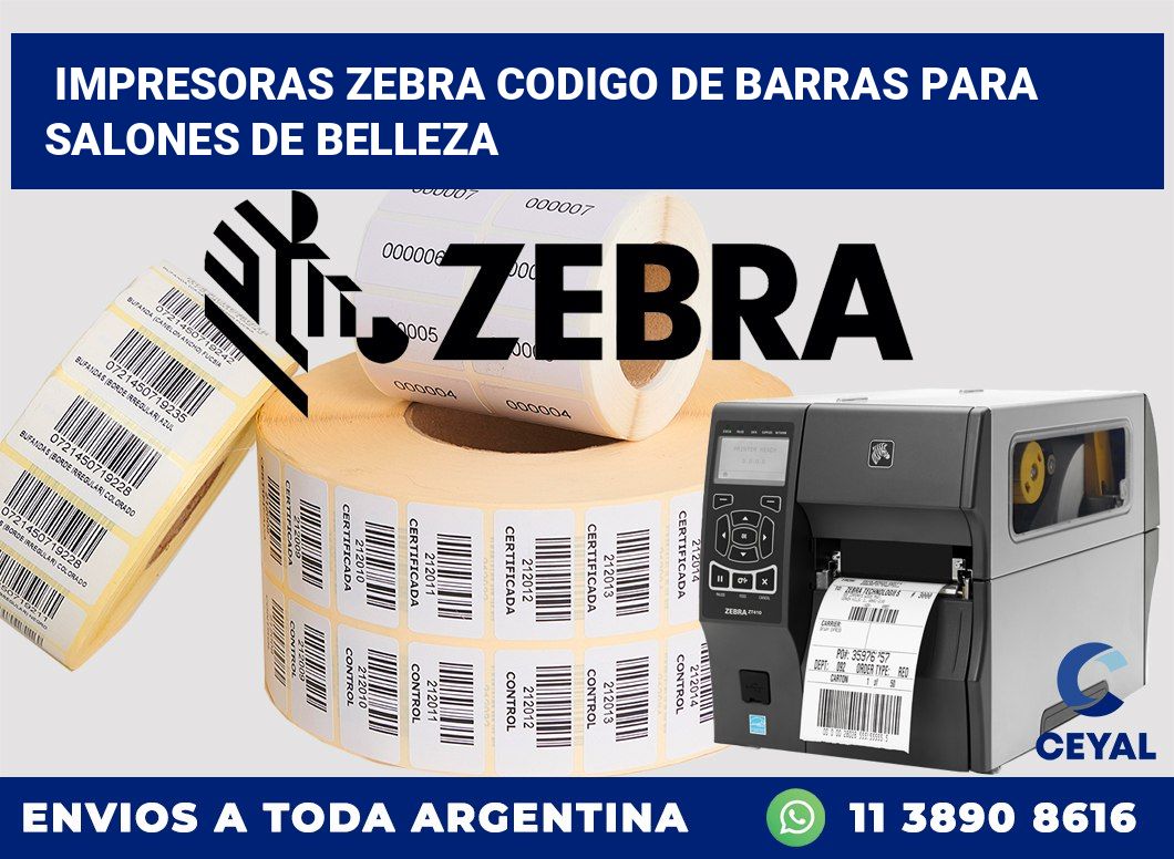 impresoras zebra codigo de barras para Salones de belleza