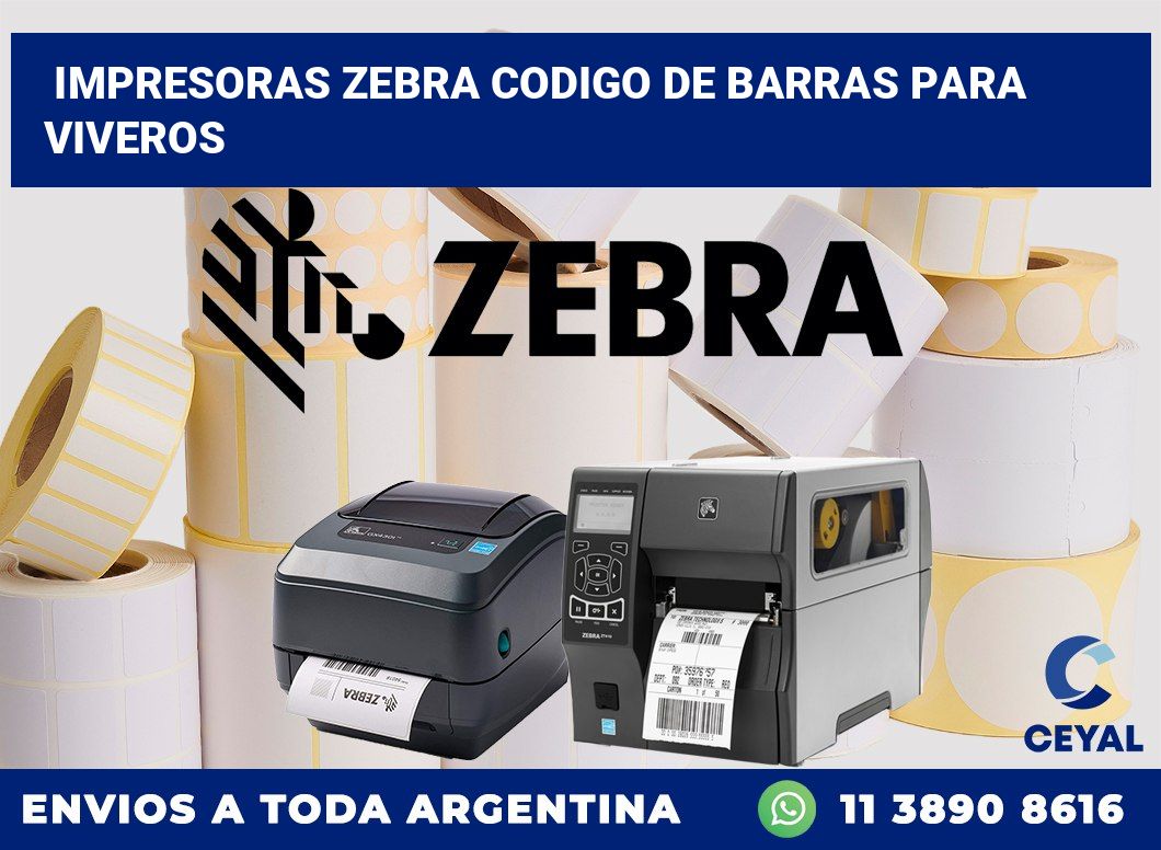 impresoras zebra codigo de barras para Viveros
