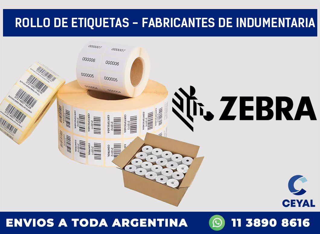 rollo de etiquetas – Fabricantes de indumentaria