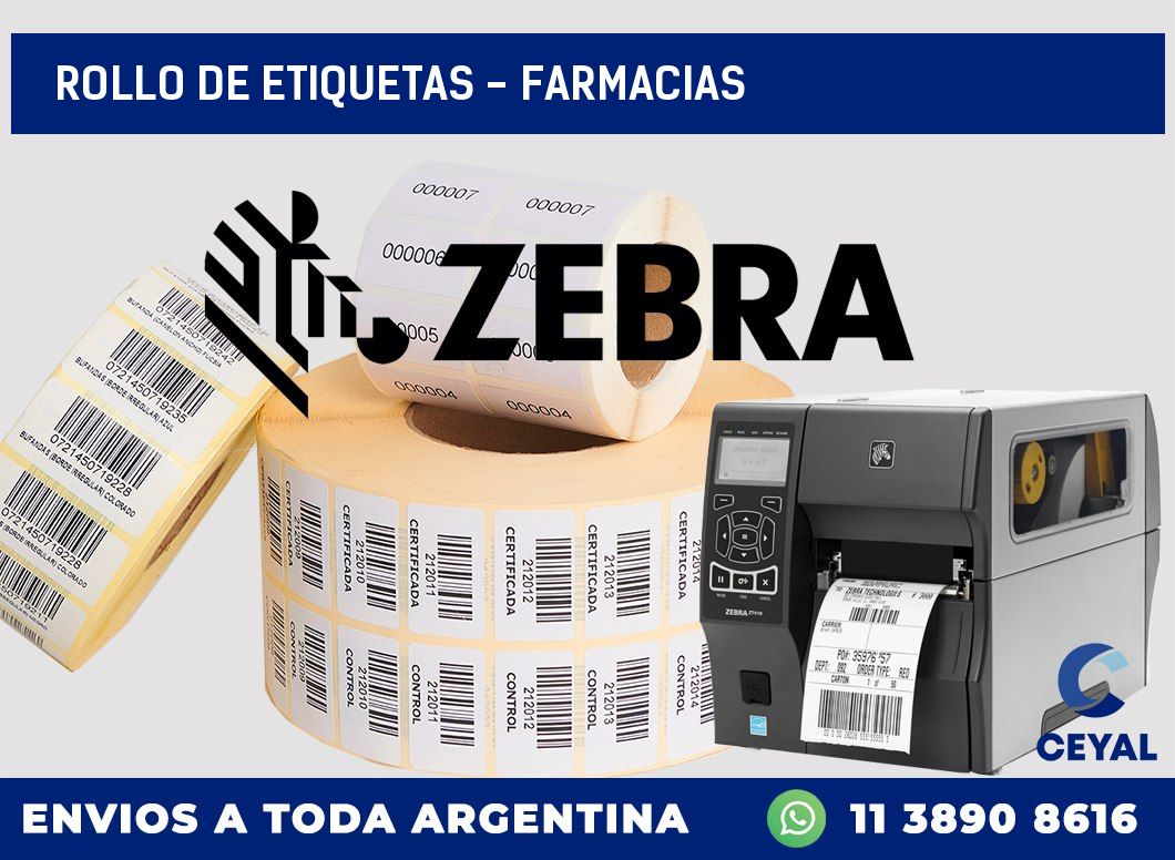 rollo de etiquetas - Farmacias