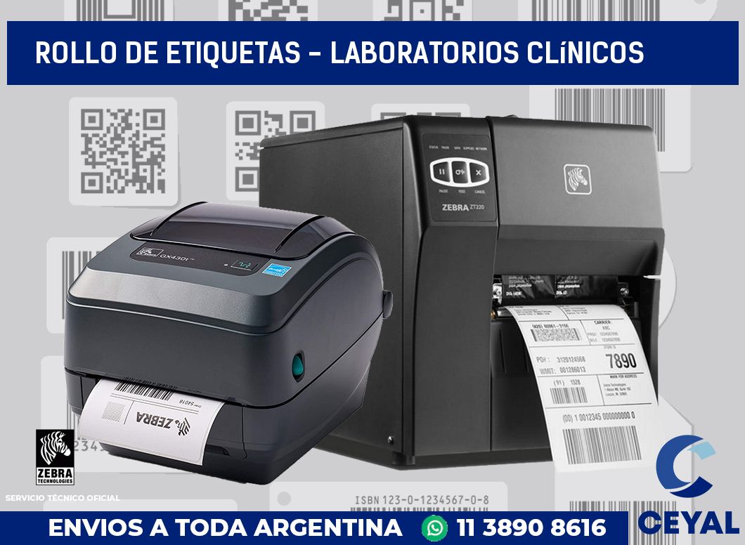 rollo de etiquetas - Laboratorios clínicos