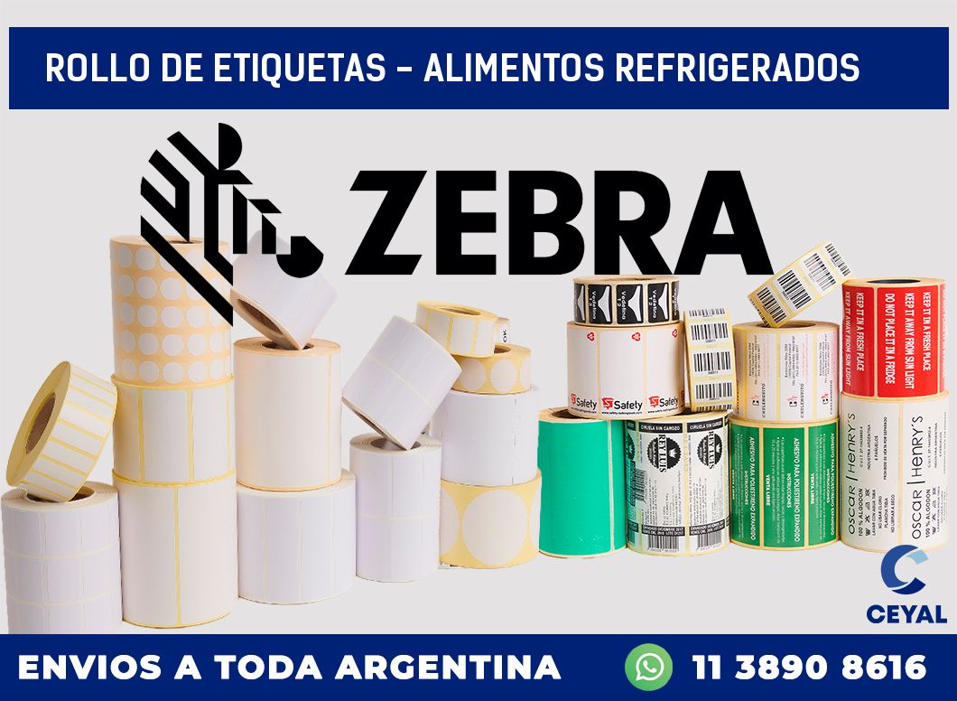 rollo de etiquetas – alimentos refrigerados