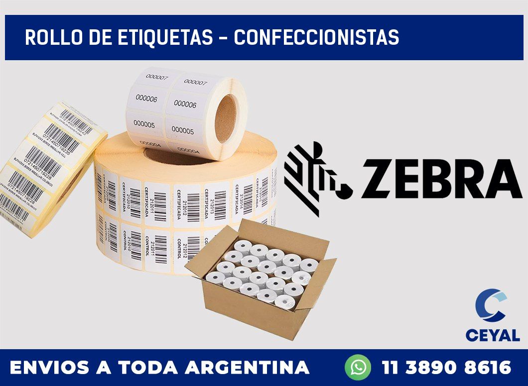 rollo de etiquetas – confeccionistas