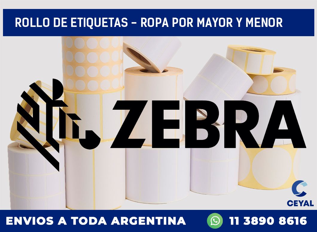 rollo de etiquetas – ropa por mayor y menor
