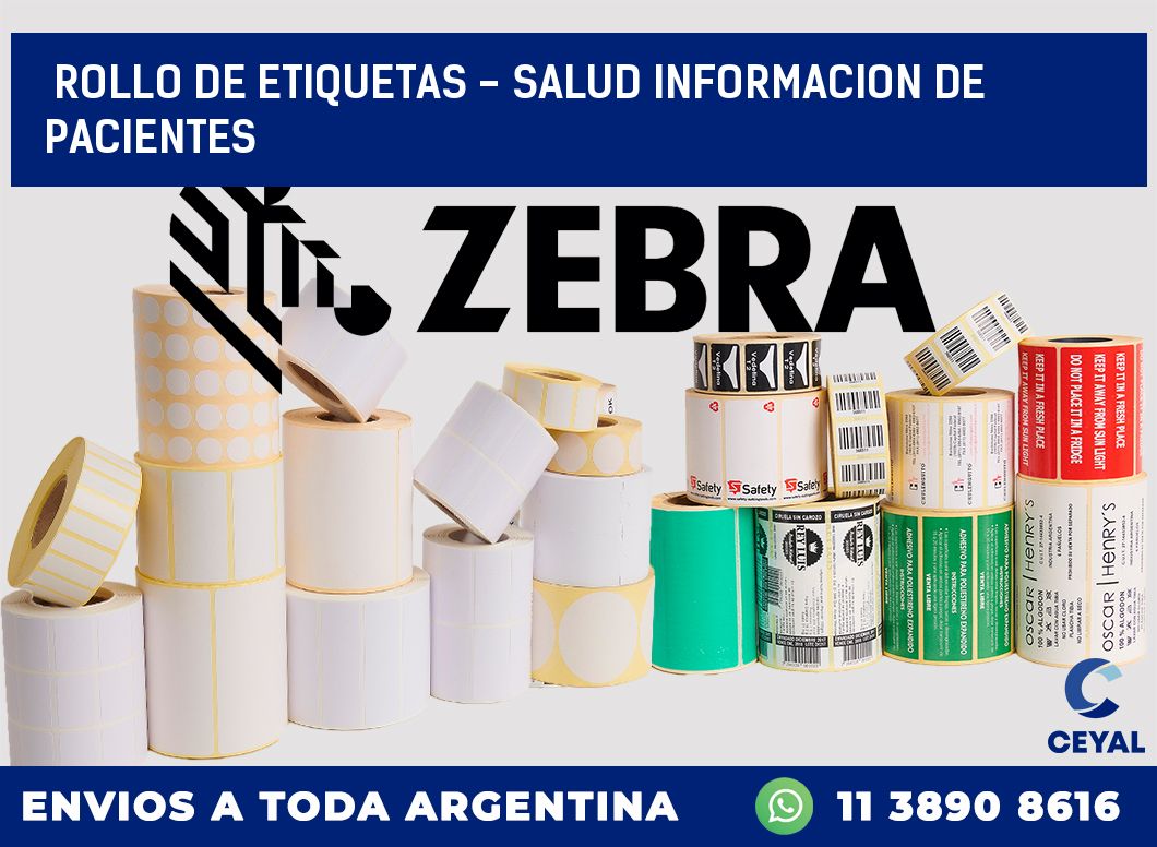 rollo de etiquetas – salud informacion de pacientes