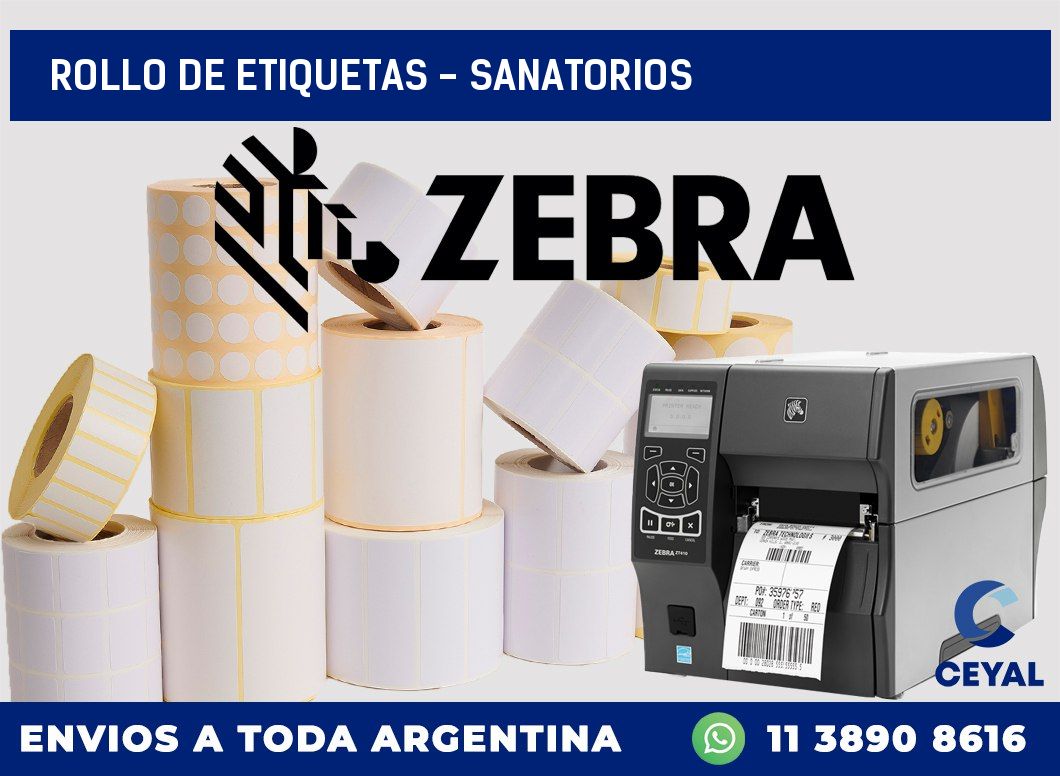 rollo de etiquetas – sanatorios