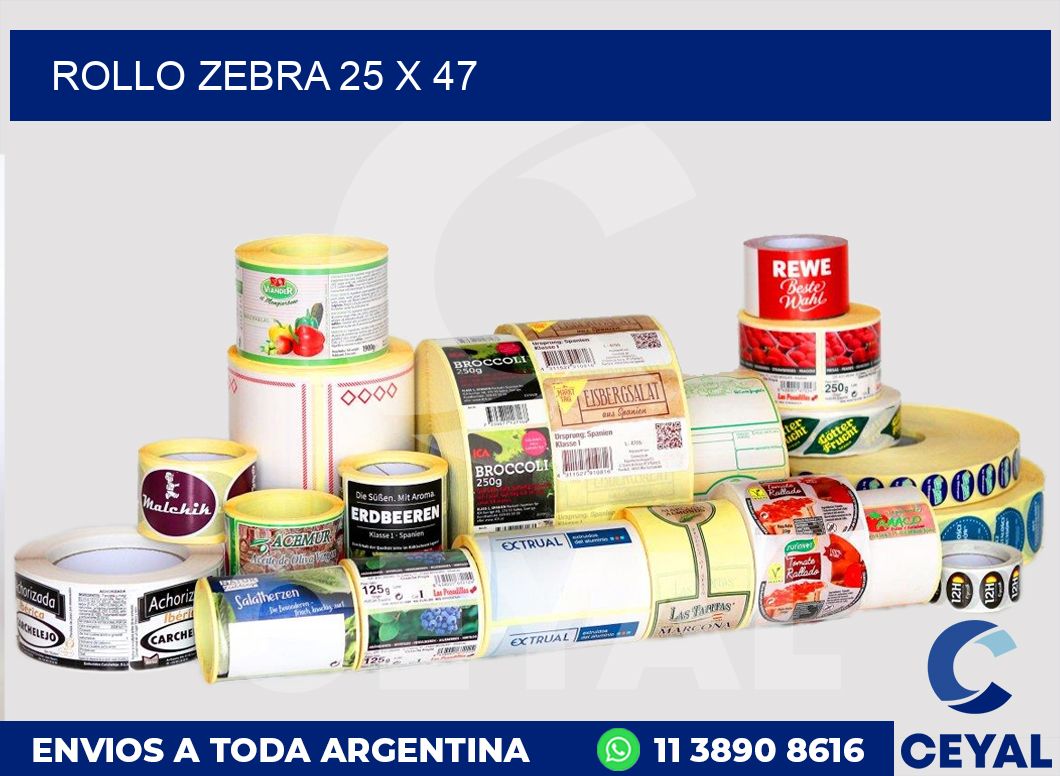 rollo zebra 25 x 47