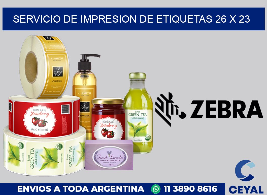 servicio de impresion de etiquetas 26 x 23