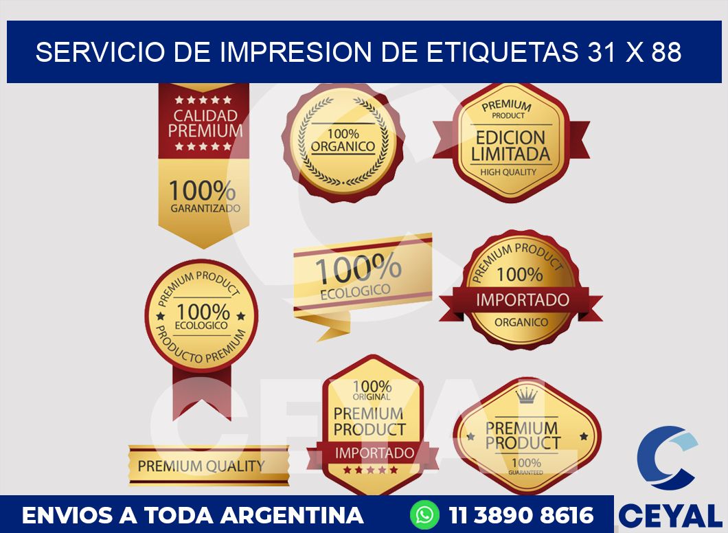 servicio de impresion de etiquetas 31 x 88
