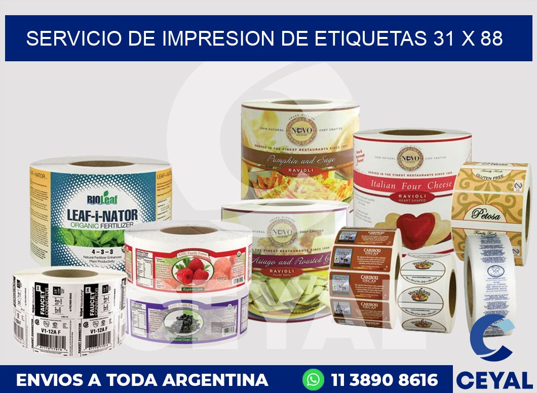 servicio de impresion de etiquetas 31 x 88