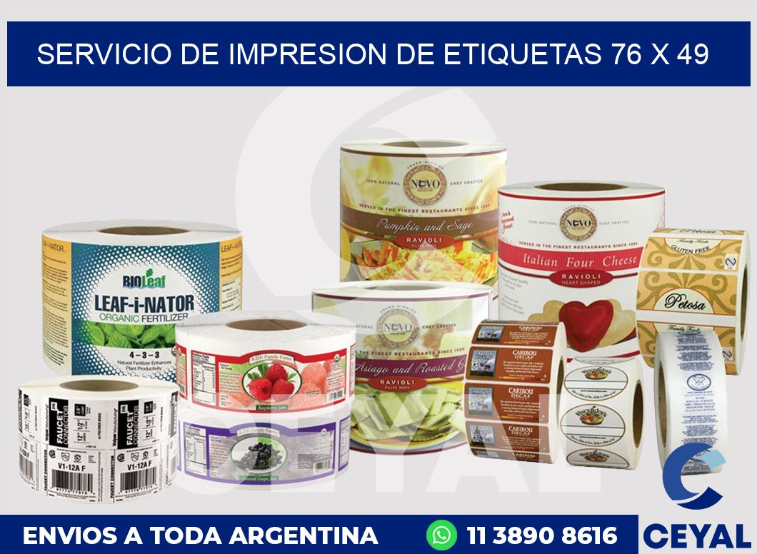 servicio de impresion de etiquetas 76 x 49