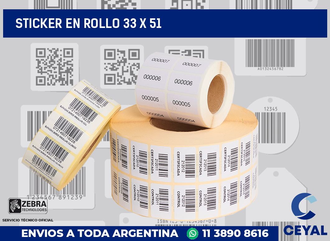 sticker en rollo 33 x 51