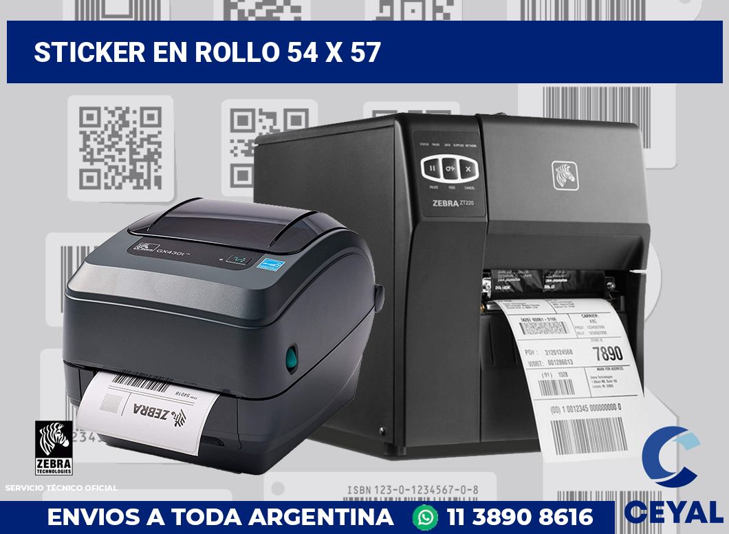 sticker en rollo 54 x 57